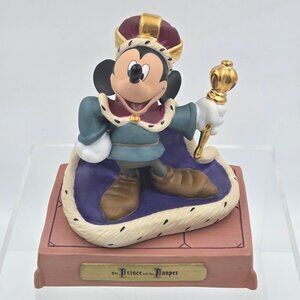 WDCC Mickey Mouse The Prince And The Pauper 70th Birthday Sculpture With Base